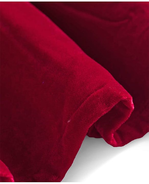 Babyhug Cotton Velour Full Sleeves Solid Color Front Open Frock - Maroon