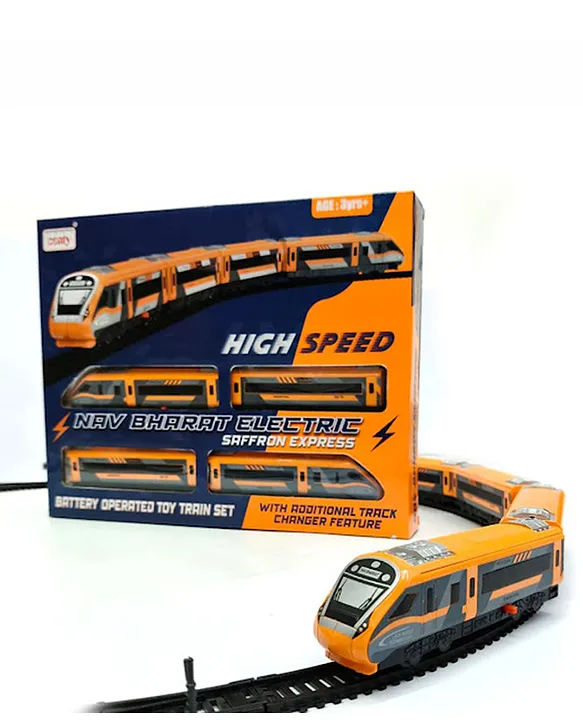 Centy Nav Bharat Saffron Express Toy Train Set with Track Changer