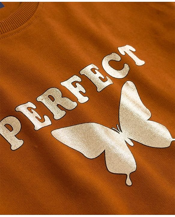 Pine Kids Cotton Knit Full Sleeves Sweatshirt With Perfect Text Print - Brow & White