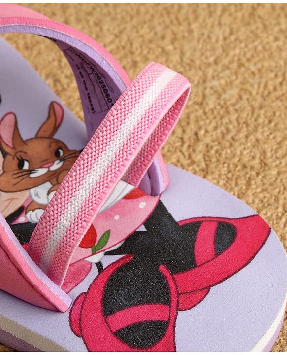 Cute Walk by Babyhug Disney Back Strap Flip Flops With Mickey & Minnie Print - Blue & Pink