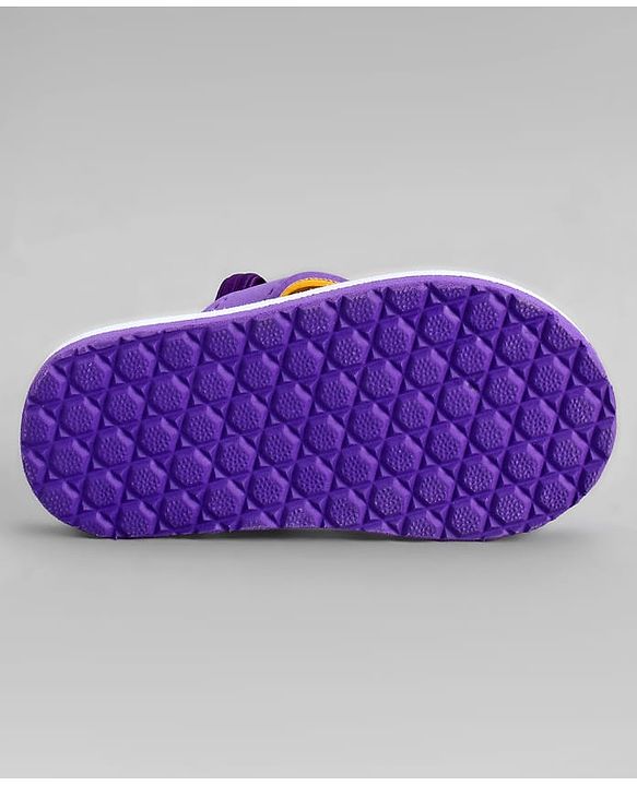 Cute Walk by Babyhug Disney Back Strap Closure Flip Flops With Minnie Mouse Print - Purple & Beige