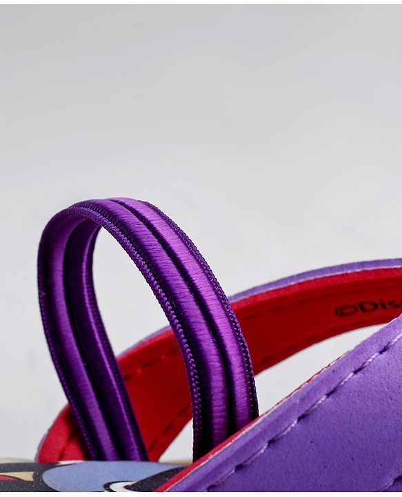 Cute Walk by Babyhug Disney Flip Flops With Back Strap & Minnie Mouse Print - Pink & Purple