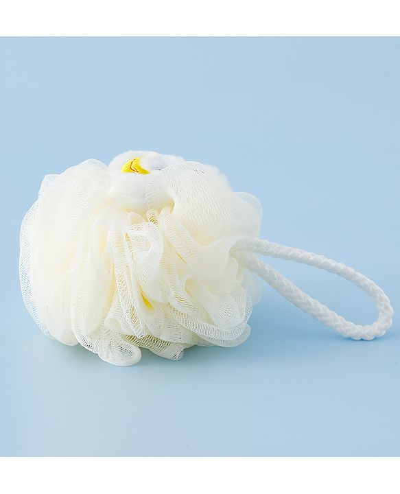 Babyhug Bath Sponge/Loofah with Ducky Applique - Beige