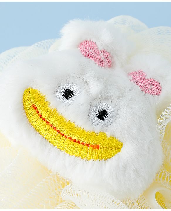 Babyhug Bath Sponge/Loofah with Ducky Applique - Beige