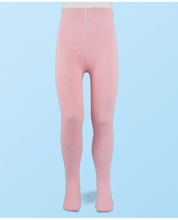 Cute Walk By Babyhug Antibacterial Footed Solid Color Tights - Pink