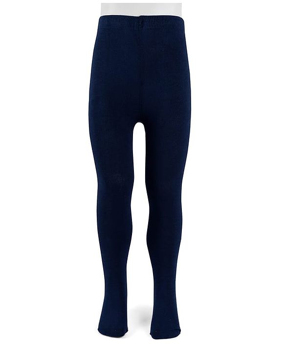 Cute Walk By Babyhug Antibacterial Footed Solid Color Tights - Navy Blue