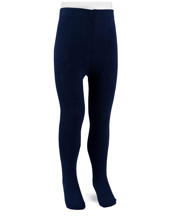 Cute Walk By Babyhug Antibacterial Footed Solid Color Tights - Navy Blue