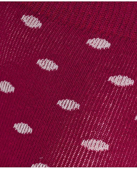 Cute Walk by Babyhug Knit Antibacterial Footed Tights with Polka Dot Design - Maroon