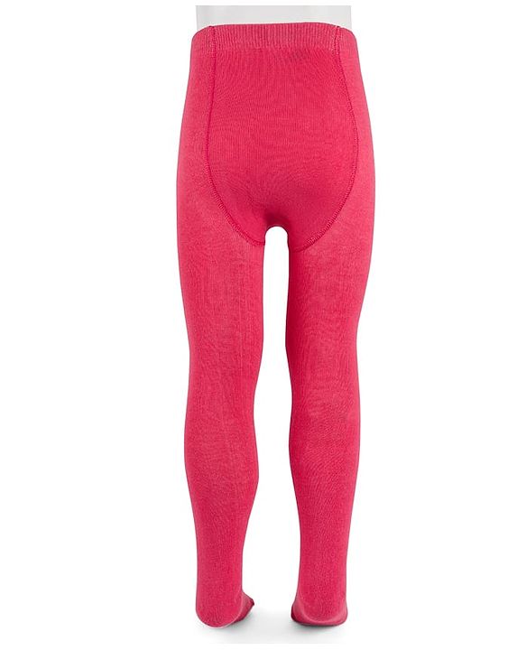 Cute Walk By Babyhug Antibacterial Footed Solid Color Tights - Pink