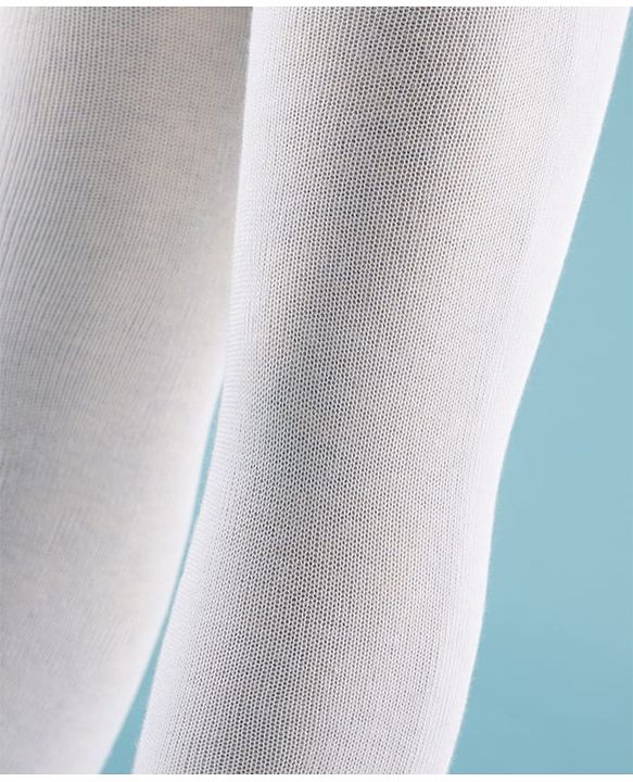 Cute Walk by Babyhug Knit Footed Solid Color Antibacterial Tights - White