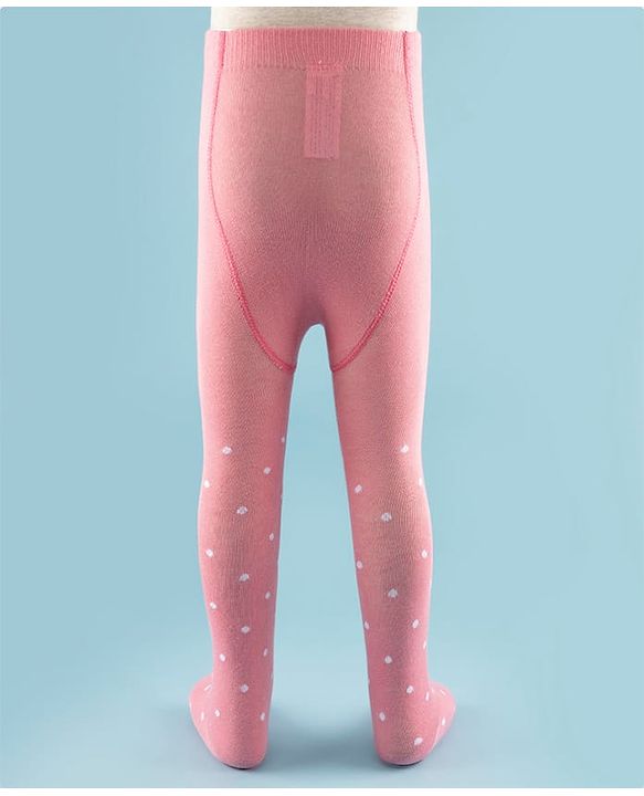 Cute Walk by Babyhug Knit Antibacterial Footed Tights with Bunny Design - Pink