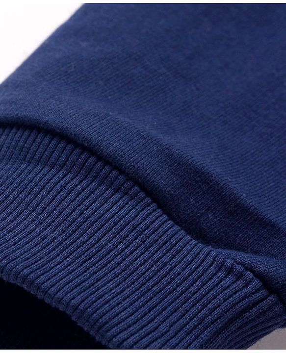 Pine Kids Cotton Knit Full Sleeves Hooded Sweatshirt with Text Patch Detailing - Navy Blue