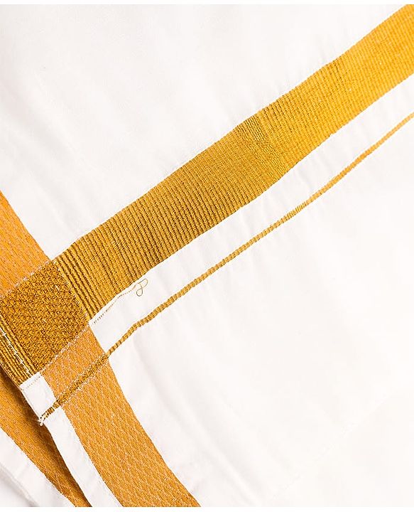 Babyhug Cotton Woven Full Length Solid Color Mundu - White