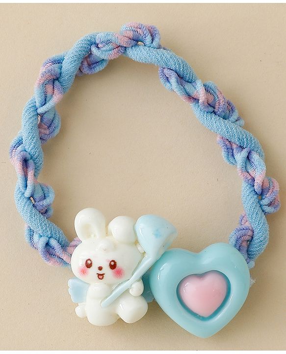 Babyhug Hair Pins And Clips  With Bunny Applique Free Size - Light Blue