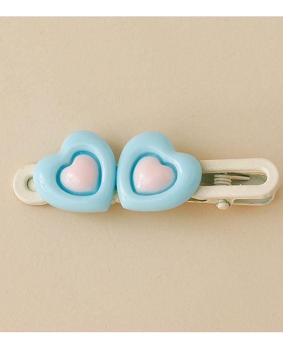 Babyhug Hair Pins And Clips  With Bunny Applique Free Size - Light Blue