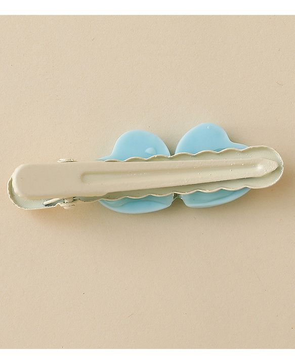 Babyhug Hair Pins And Clips  With Bunny Applique Free Size - Light Blue