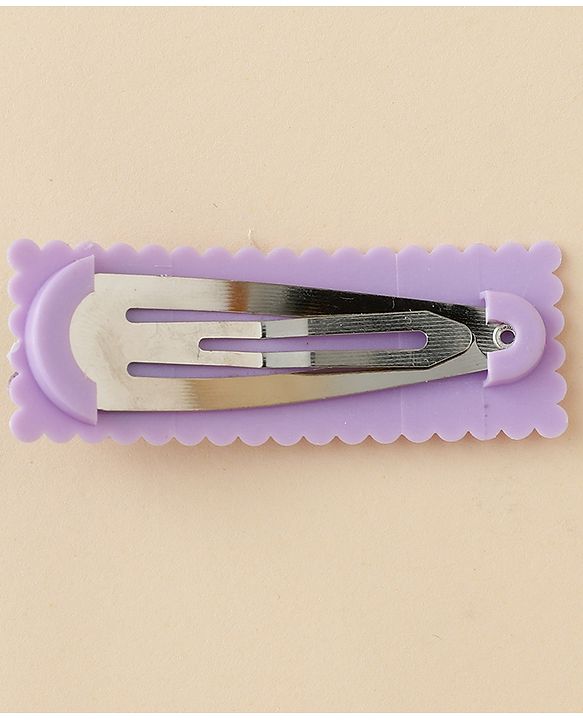 Babyhug Hair Pins And Clips With Floral Applique Free Size - Purple