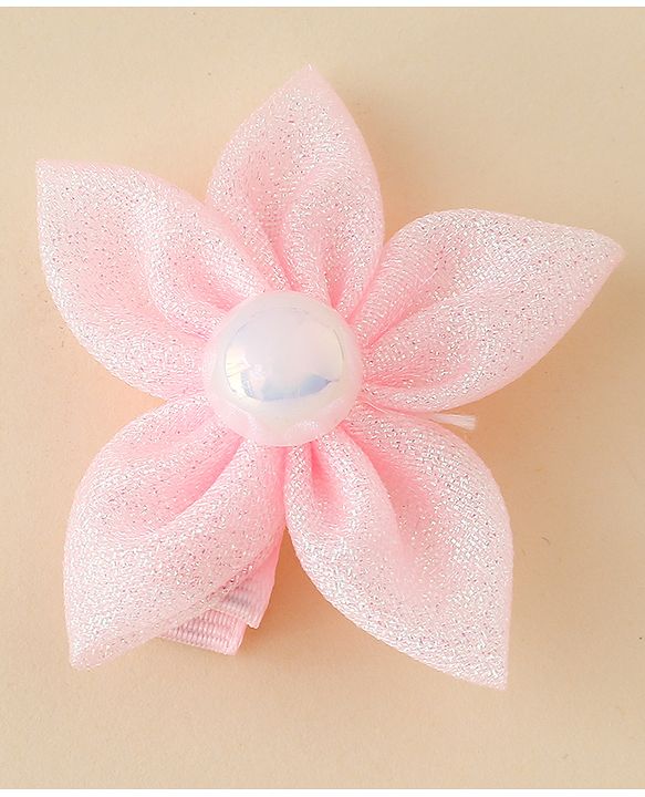 Babyhug Free Size Bow & Butterfly Clips Set of 10 - Light Blue