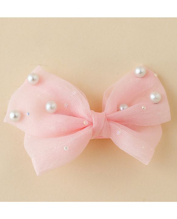 Babyhug Free Size Bow & Butterfly Clips Set of 10 - Light Blue