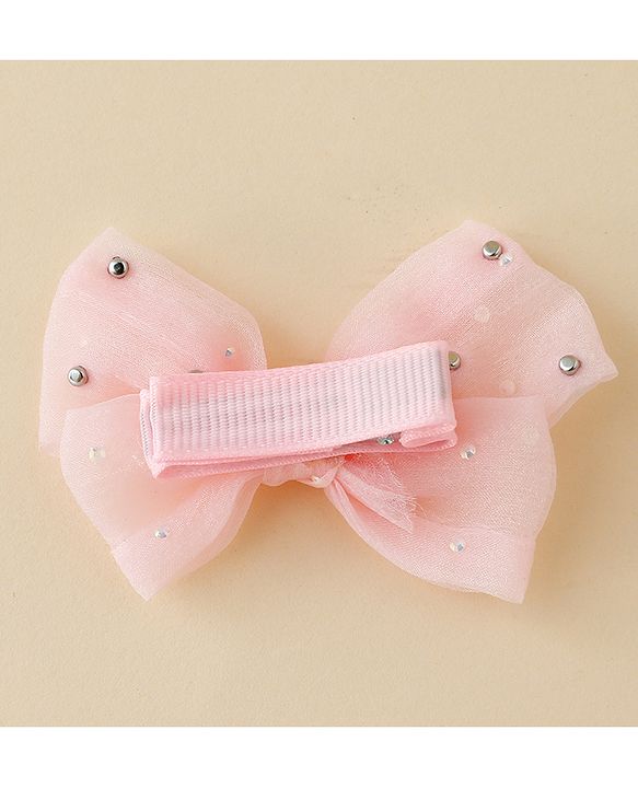 Babyhug Free Size Bow & Butterfly Clips Set of 10 - Light Blue