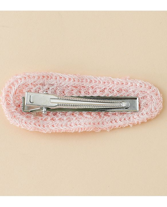 Babyhug Free Size Hair Pins & Clips With Floral Heart & Bow Applique Pack of 12 - Pink