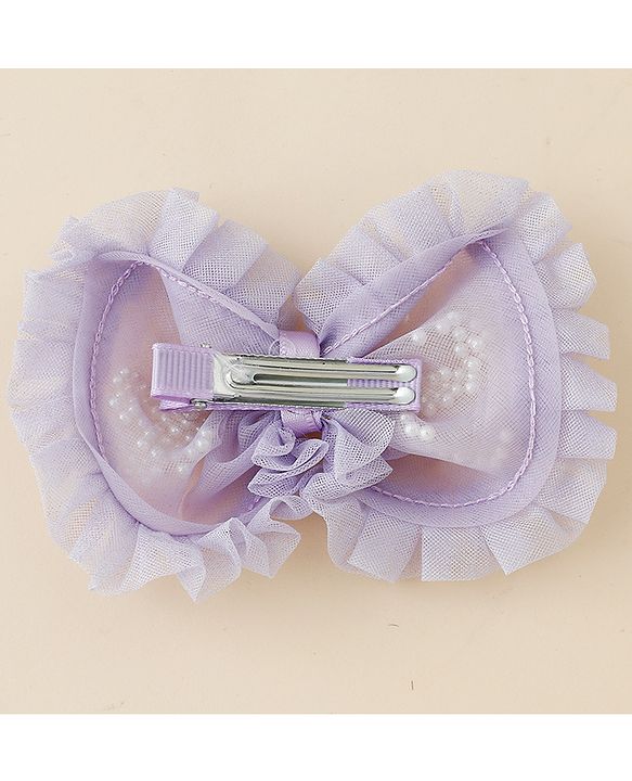 Babyhug Free Size Floral & Bow Applique Hair Accessories Combo Sets - Pink