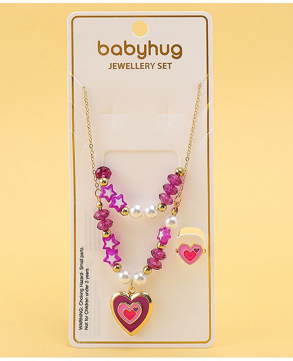 Babyhug Jewellery Set Free Size - Purple & White