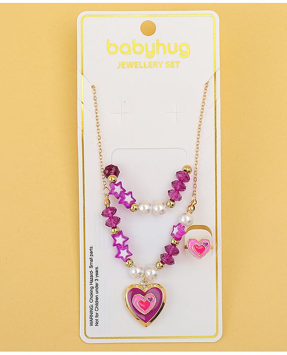 Babyhug Jewellery Set Free Size - Purple & White