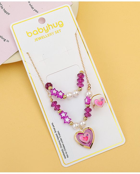 Babyhug Jewellery Set Free Size - Purple & White