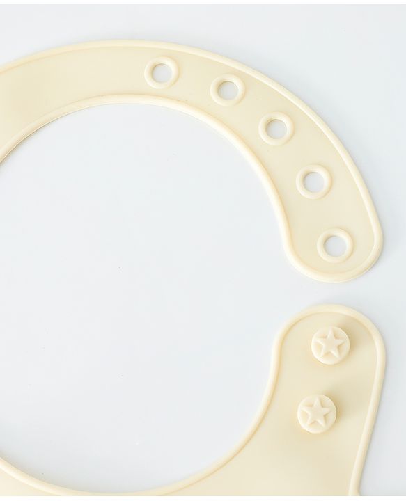 Babyhug Adjustable Silicone Bib for Toddlers - Beige Orange Tiger Print| Soft & BPA-Free| 5-Gear Neck Adjustment| Easy to Clean| Crumb Catcher| Roll-able Travel-Friendly