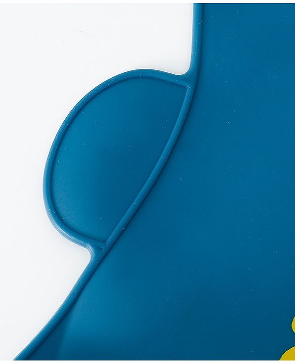 Babyhug Adjustable Silicone Bib for Toddlers - Beige Orange Tiger Print| Soft & BPA-Free| 5-Gear Neck Adjustment| Easy to Clean| Crumb Catcher| Roll-able Travel-Friendly