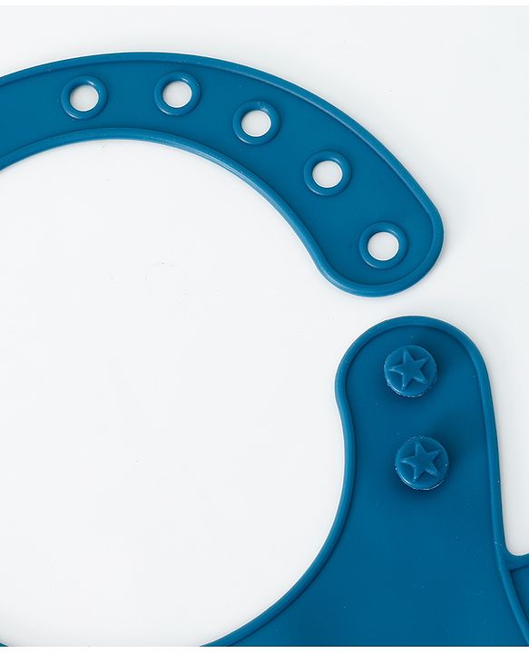 Babyhug Adjustable Silicone Bib for Toddlers - Beige Orange Tiger Print| Soft & BPA-Free| 5-Gear Neck Adjustment| Easy to Clean| Crumb Catcher| Roll-able Travel-Friendly