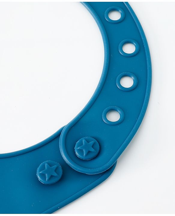 Babyhug Adjustable Silicone Bib for Toddlers - Beige Orange Tiger Print| Soft & BPA-Free| 5-Gear Neck Adjustment| Easy to Clean| Crumb Catcher| Roll-able Travel-Friendly