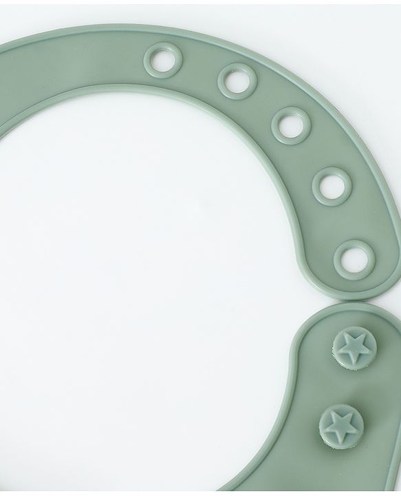 Babyhug Adjustable Silicone Bib for Toddlers - Beige Orange Tiger Print| Soft & BPA-Free| 5-Gear Neck Adjustment| Easy to Clean| Crumb Catcher| Roll-able Travel-Friendly