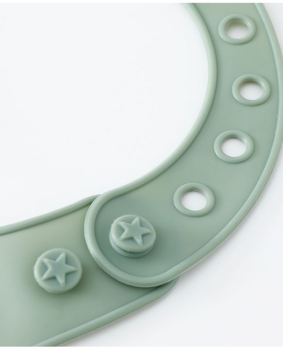 Babyhug Adjustable Silicone Bib for Toddlers - Beige Orange Tiger Print| Soft & BPA-Free| 5-Gear Neck Adjustment| Easy to Clean| Crumb Catcher| Roll-able Travel-Friendly