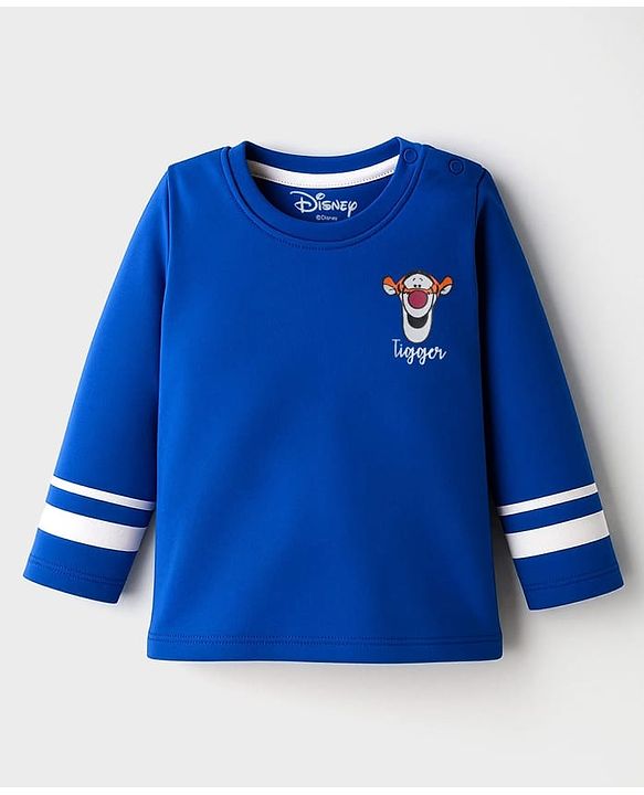 Babyhug Disney Single Knit Jersey Full Sleeves T-Shirts with Front & Back Winnie & Tigger Graphics Pack of 2 - Red & Blue
