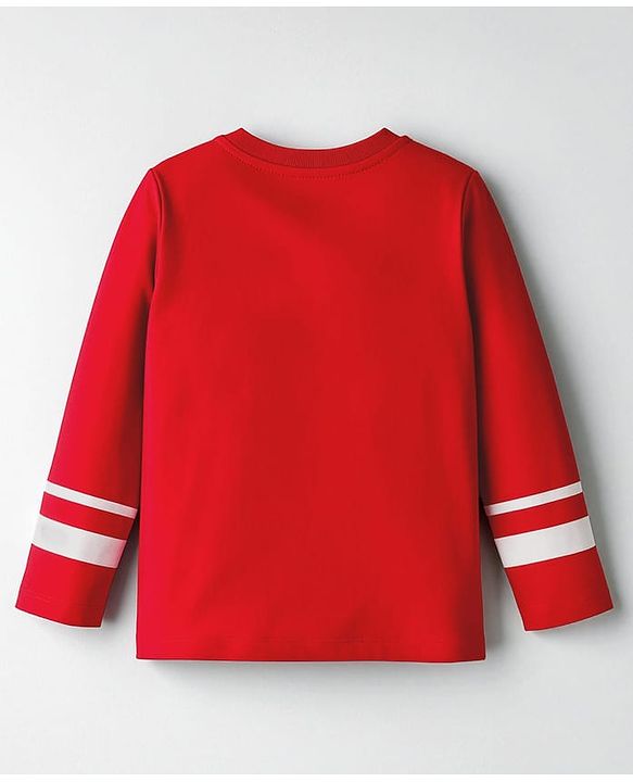 Babyhug Disney Single Knit Jersey Full Sleeves T-Shirts with Front & Back Winnie & Tigger Graphics Pack of 2 - Red & Blue
