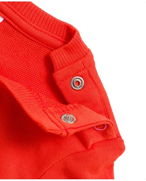 Babyhug Knit Premium Light Gauge Terry FUll Sleeves T-Shirt & Denim Jeans Set with Number Graphic - Orange & Blue