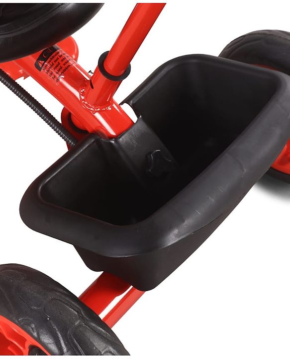 Babyhug Disney Mickey Kids Tricycle with Parental Push Handle- Red & Black| Antislip Pedals| Puncture Proof Wheels| Easy Assembling| Foldable Footrest| Toy for 2 to 5 year| Gifting Option
