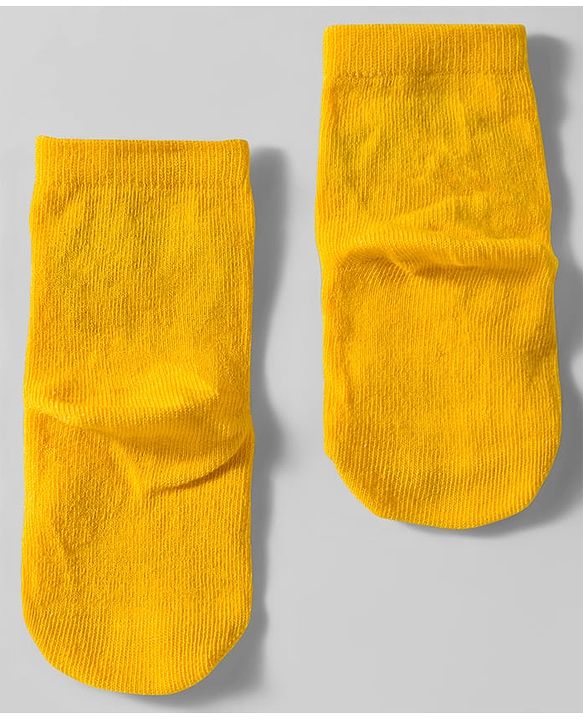 Cute Walk by Babyhug Knit Ankle Length Anti Bacterial Socks with Floral Polka Dot & Strawberry Design Pack of 3 - Yellow Red & White