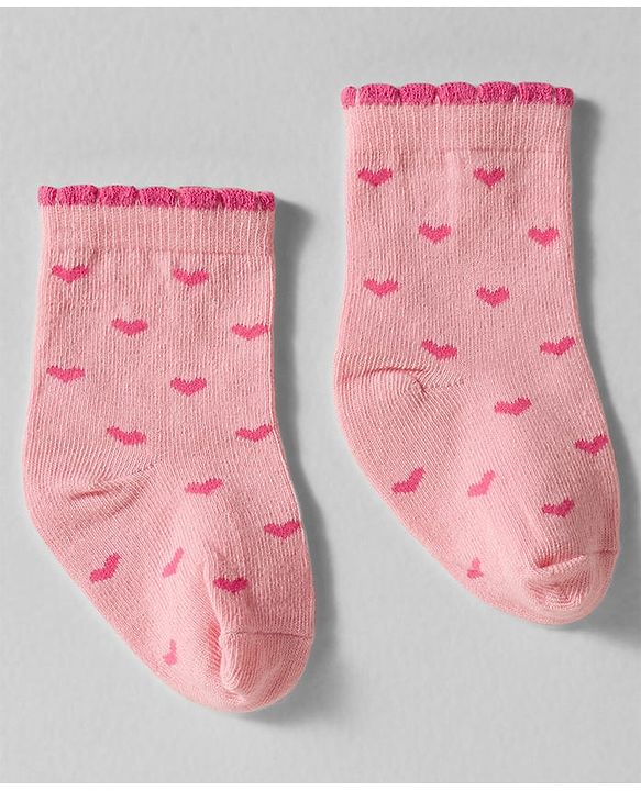 Cute Walk by Babyhug Knit Ankle Length Anti-bacterial Socks with Floral Print Pack of 3 - Yellow White & Pink