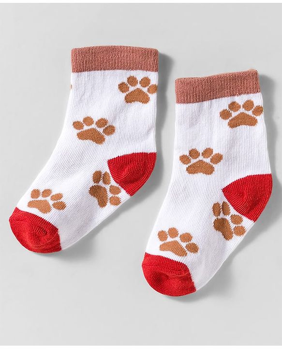 Cute Walk by Babyhug Knit Ankle Length Anti-Bacterial Socks with Stripes & Animal Design Pack of 3 - White & Navy Blue