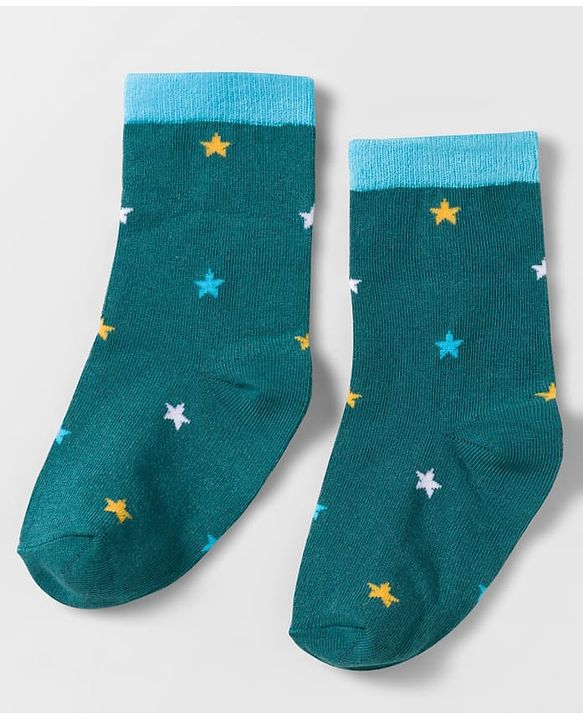 Cute Walk by Babyhug Knit Ankle Length Anti Bacterial Socks With Text Design Pack Of 3 - Navy Blue & White