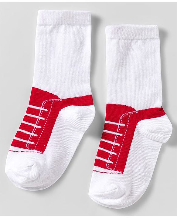 Cute Walk by Babyhug Knit Ankle Length Anti Bacterial Socks With Shoe Design Pack of 3 - Multicolor