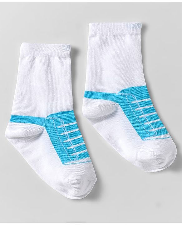 Cute Walk by Babyhug Knit Ankle Length Anti Bacterial Socks With Shoe Design Pack of 3 - Multicolor