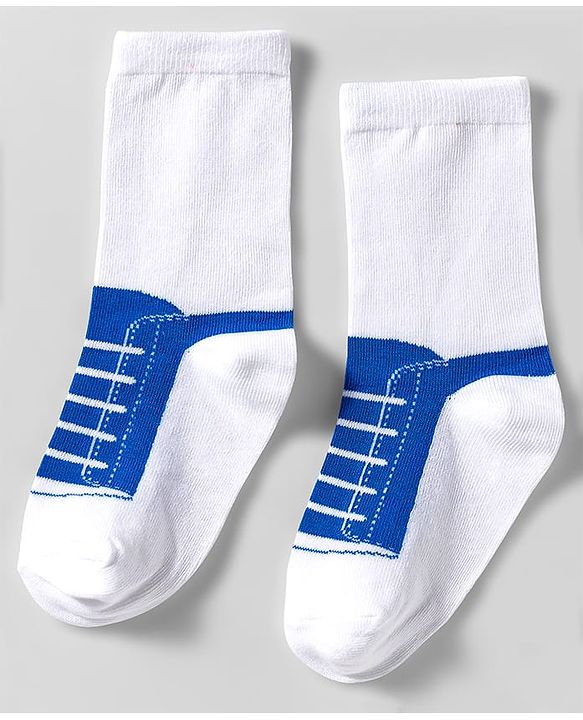 Cute Walk by Babyhug Knit Ankle Length Anti Bacterial Socks With Shoe Design Pack of 3 - Multicolor
