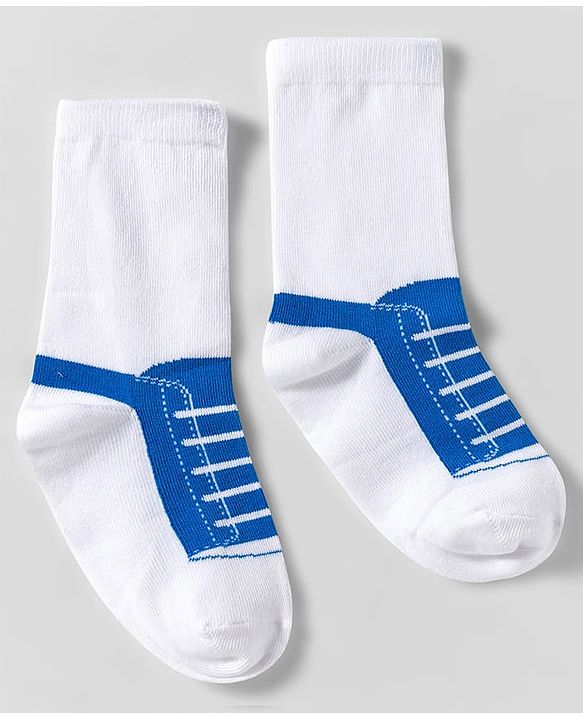 Cute Walk by Babyhug Knit Ankle Length Anti Bacterial Socks With Shoe Design Pack of 3 - Multicolor