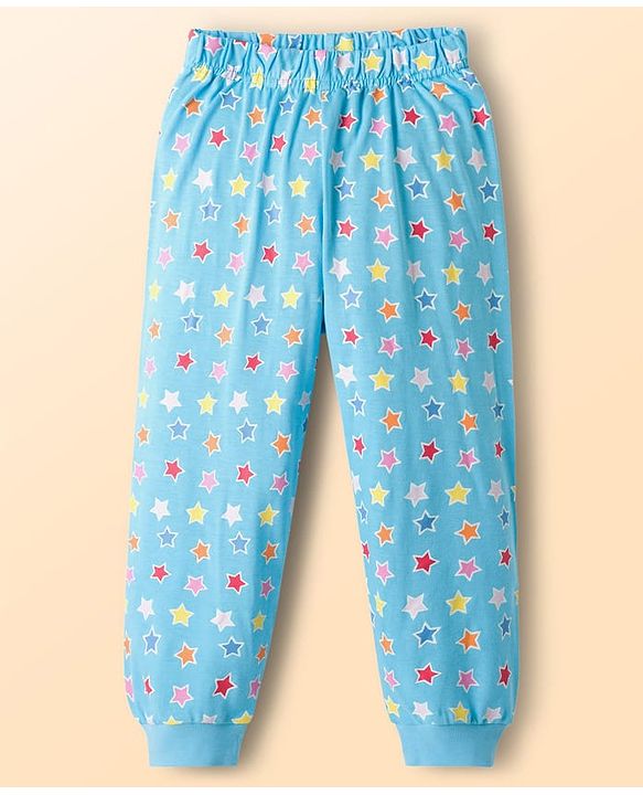 Babyhug Disney Single Jersey Knit Full Length Night Suit With Winnie The Pooh Graphics - Light Blue