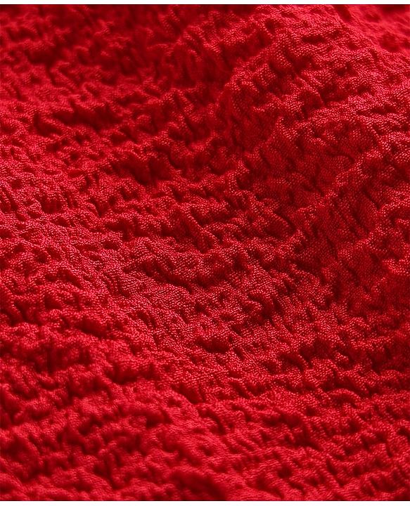 Pine Kids Woven Full Sleeves Solid Color Textured Top - Red