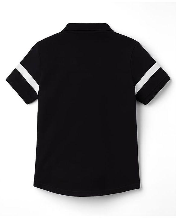 Babyhug Disney Poplin Woven Half Sleeves Shirt With Mickey Mouse Print - Black